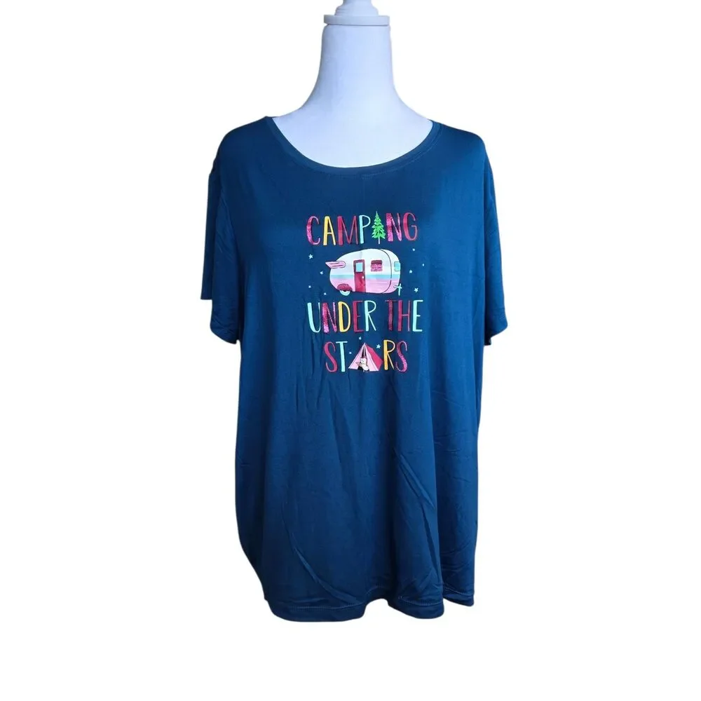 Secret Treasures Women's Size XL (16/18) Dark Turquoise Pajama Shirt